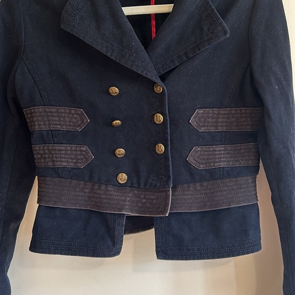 Vintage Ralph Lauren Band Jacket Military Small Navy blue - Picture 5 of 7